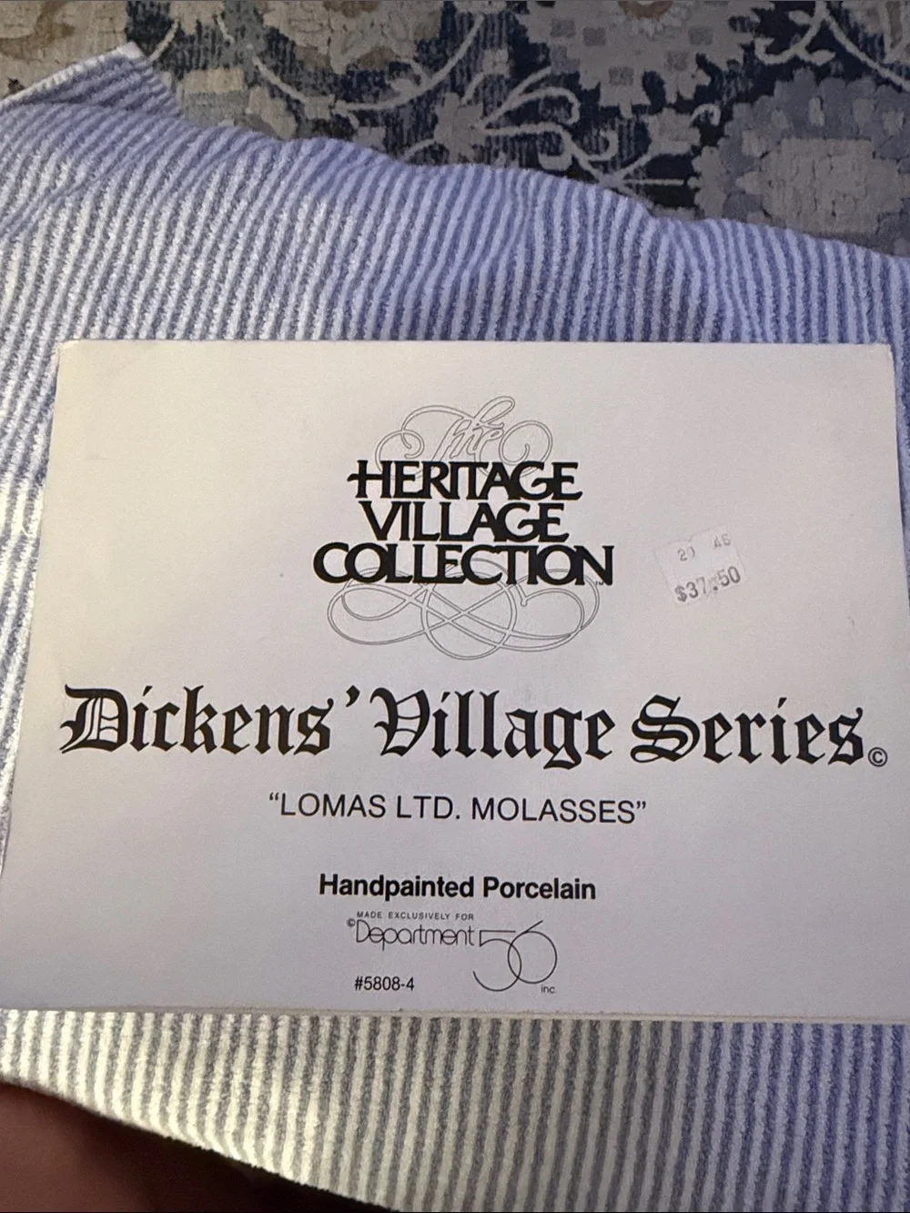 Dept. 56 Dickens Village Series Lomas LTD. Molasses